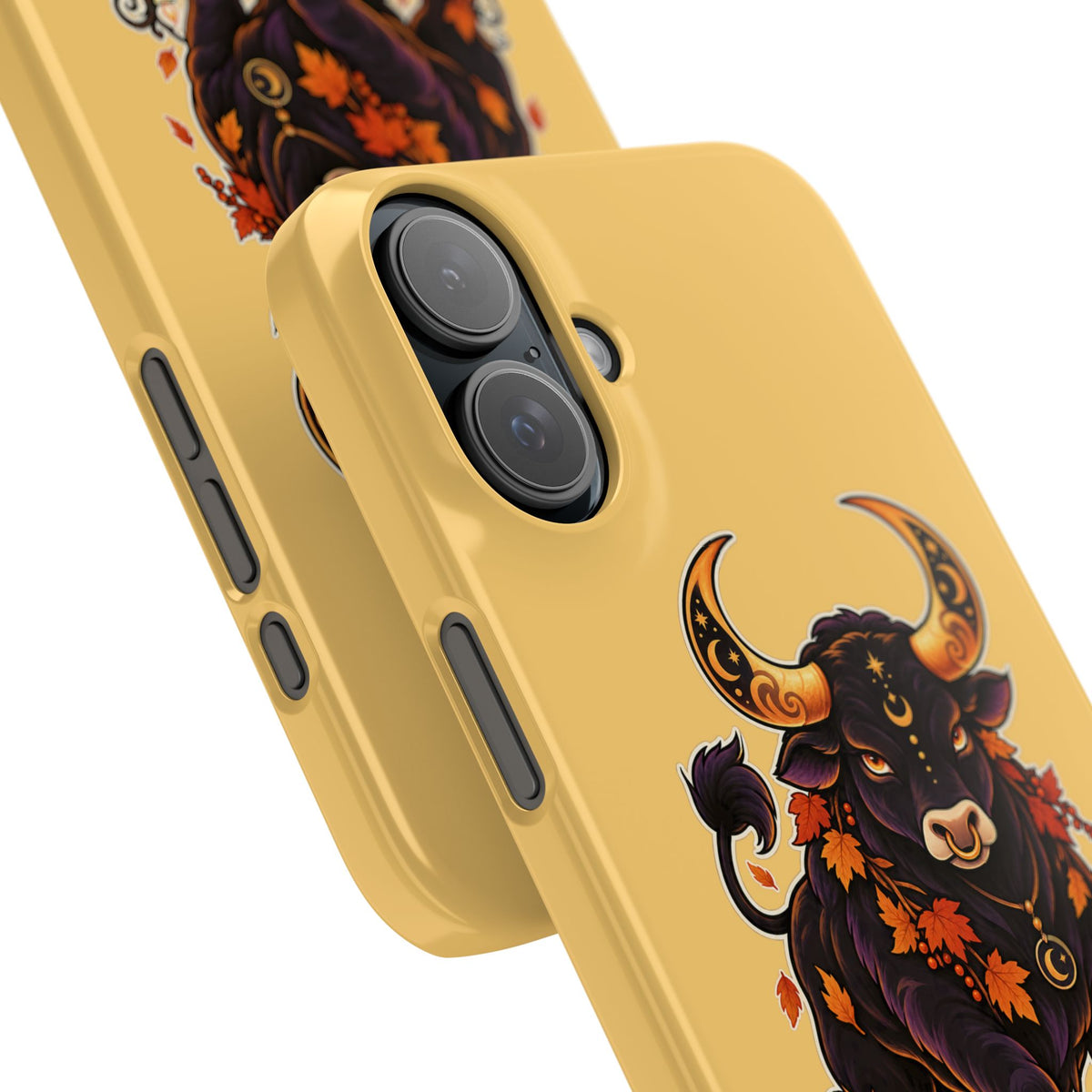 Taurus Slim Phone Case — Autumn Halloween Zodiac Bull Design