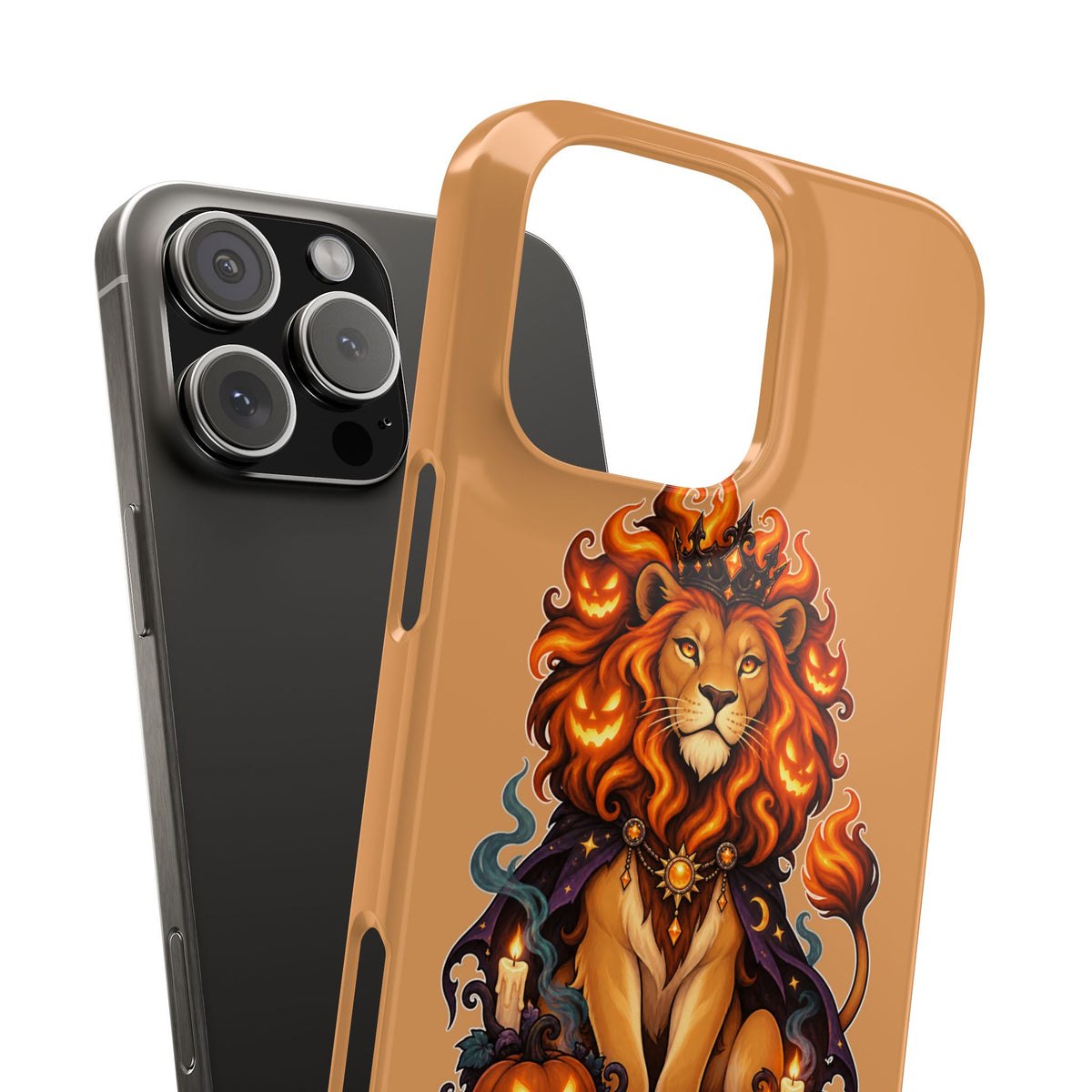 Leo Zodiac Slim Phone Case — Halloween Lion Astrology Design