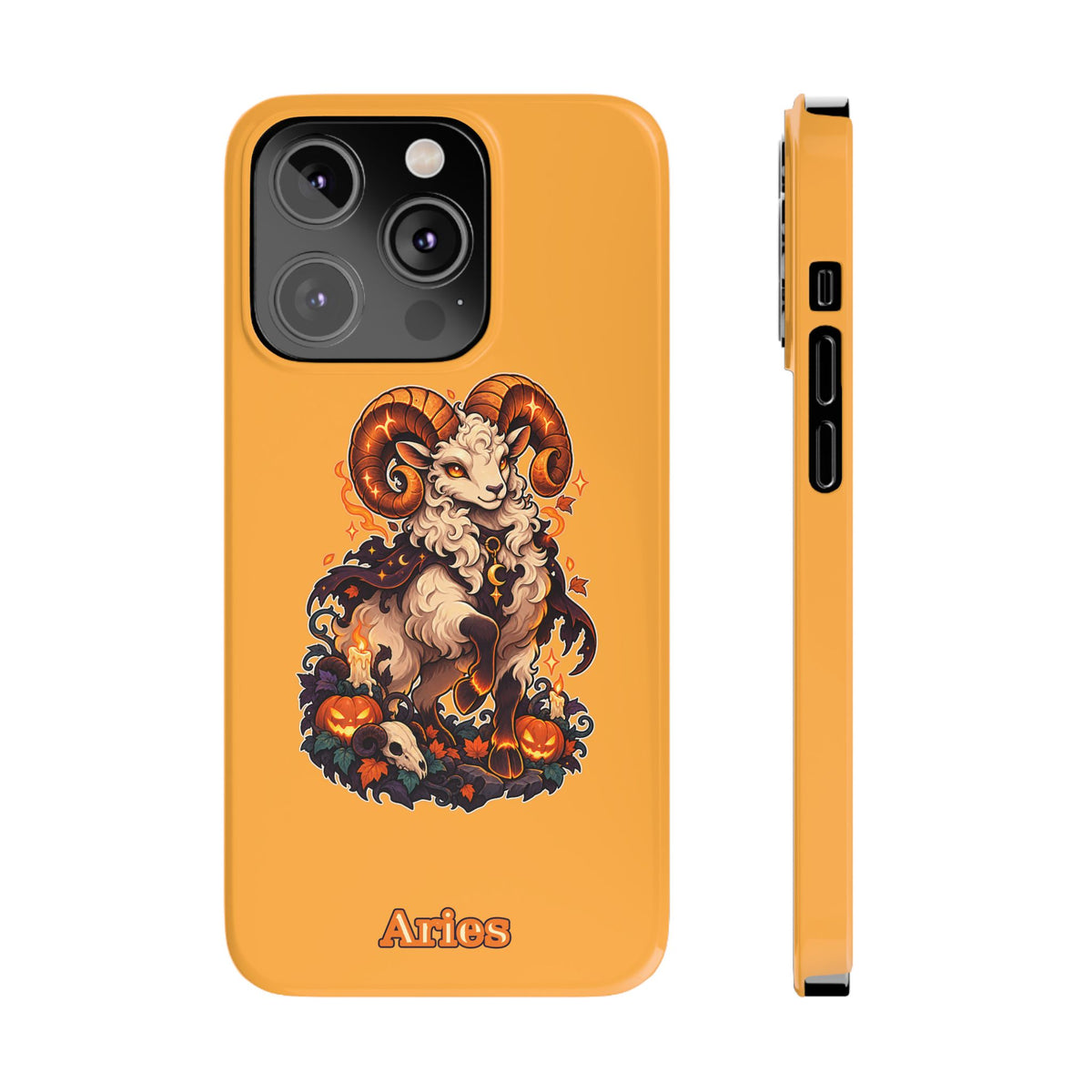 Aries Halloween Slim Phone Case — Ram Pumpkin Zodiac Phone Case
