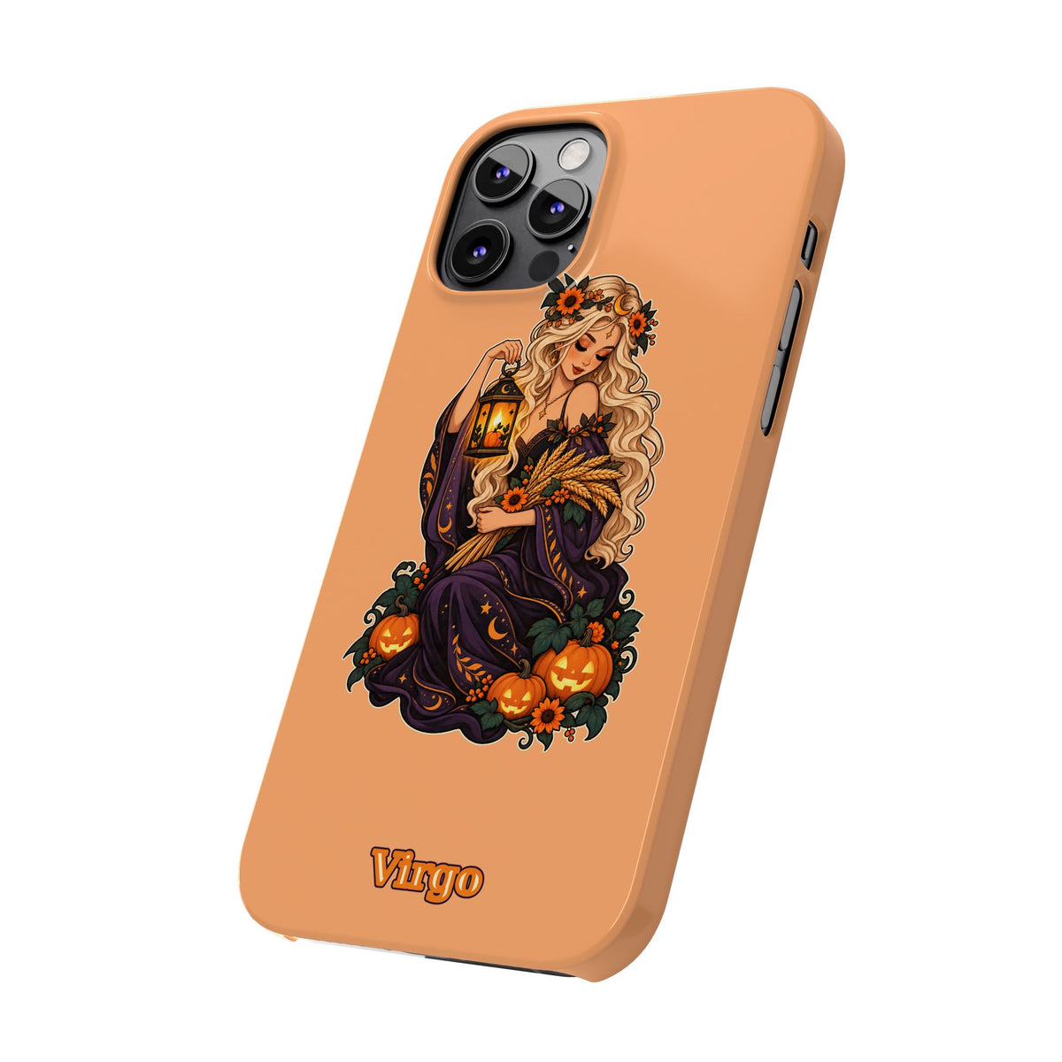 Virgo Zodiac Slim Phone Case — Autumn Harvest Witch Design