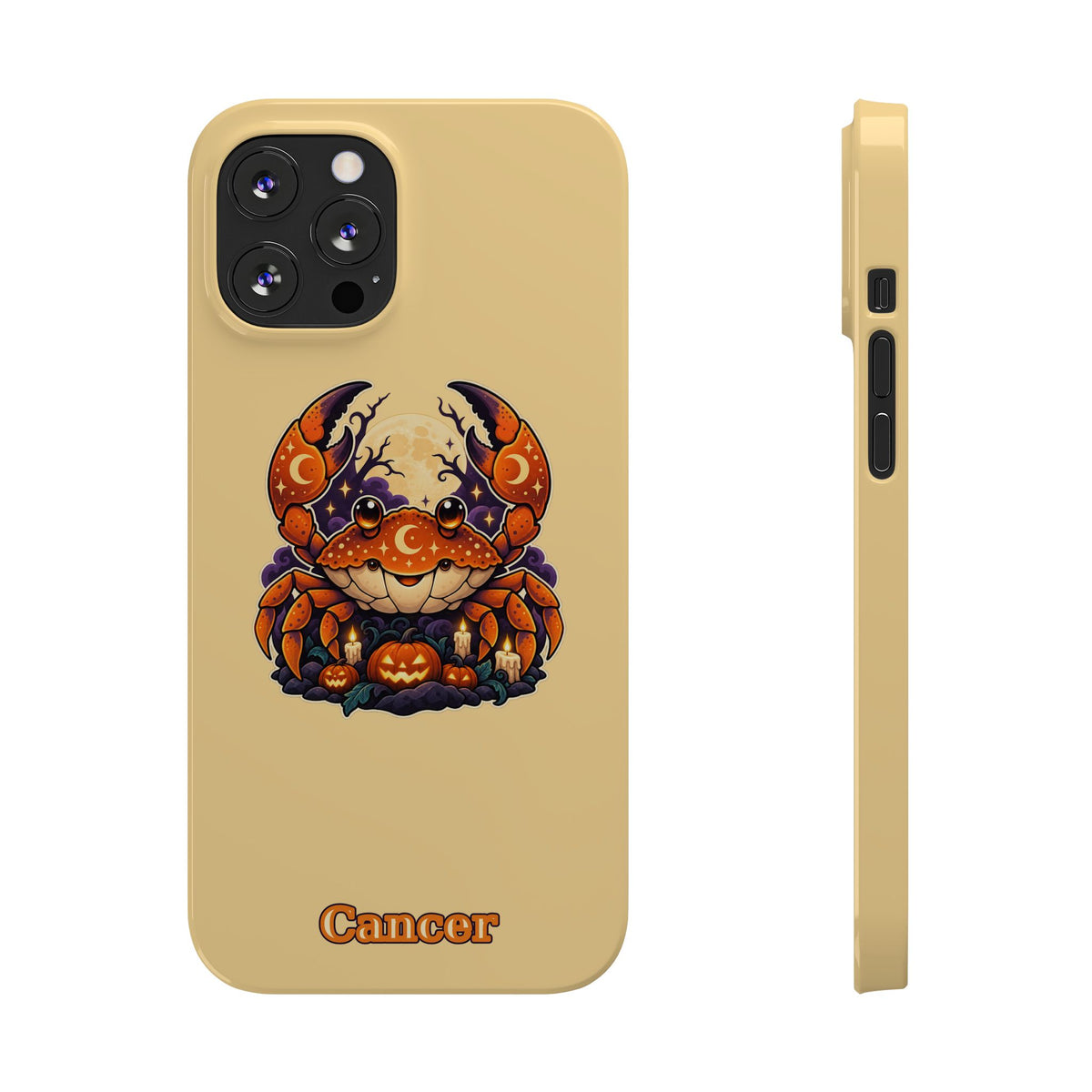 Cancer Zodiac Slim Phone Case — Halloween Pumpkin Crab