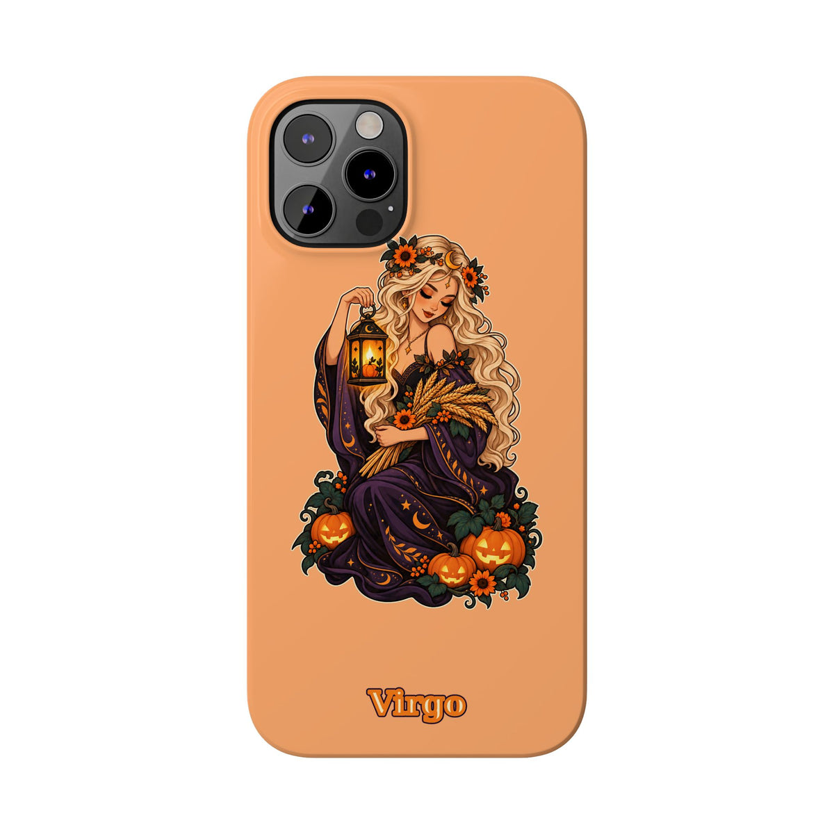 Virgo Zodiac Slim Phone Case — Autumn Harvest Witch Design