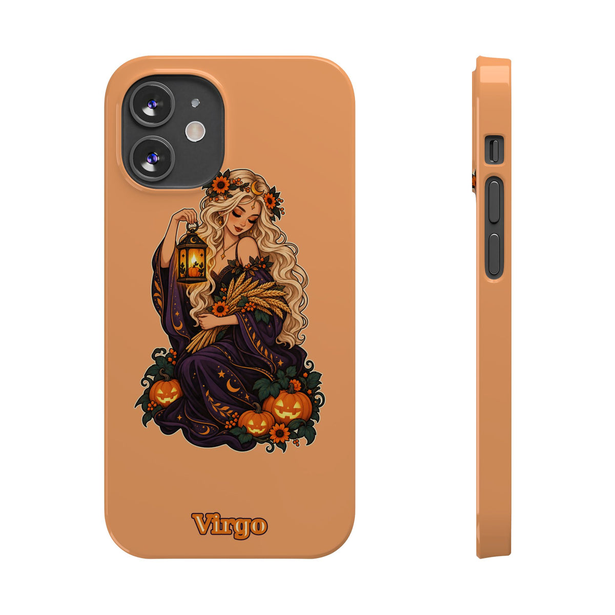 Virgo Zodiac Slim Phone Case — Autumn Harvest Witch Design