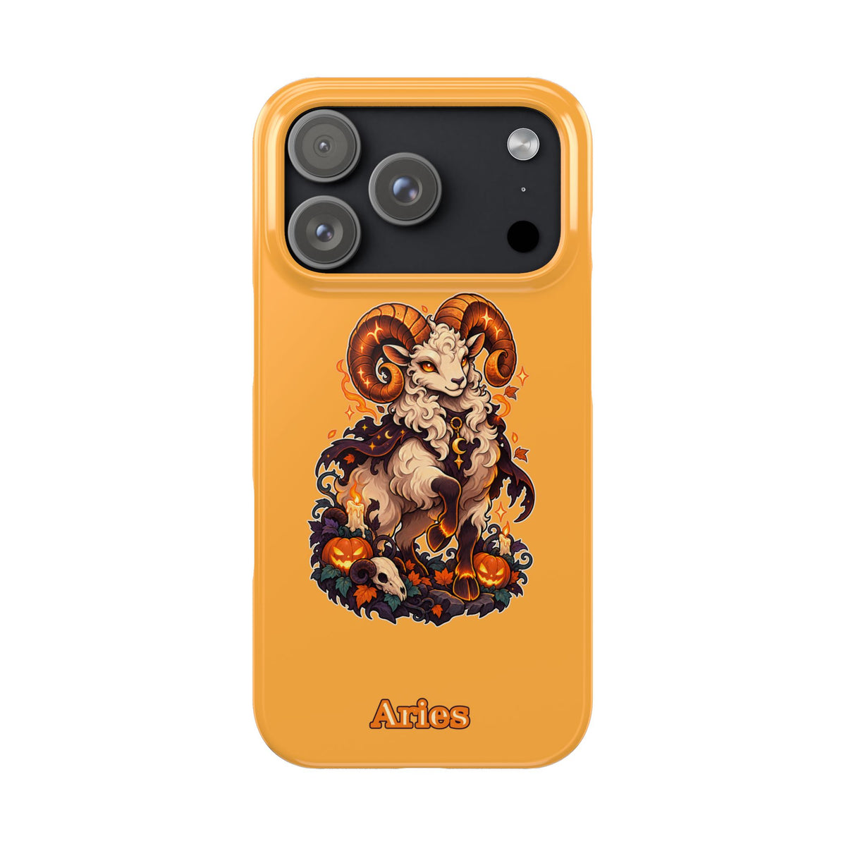 Aries Halloween Slim Phone Case — Ram Pumpkin Zodiac Phone Case