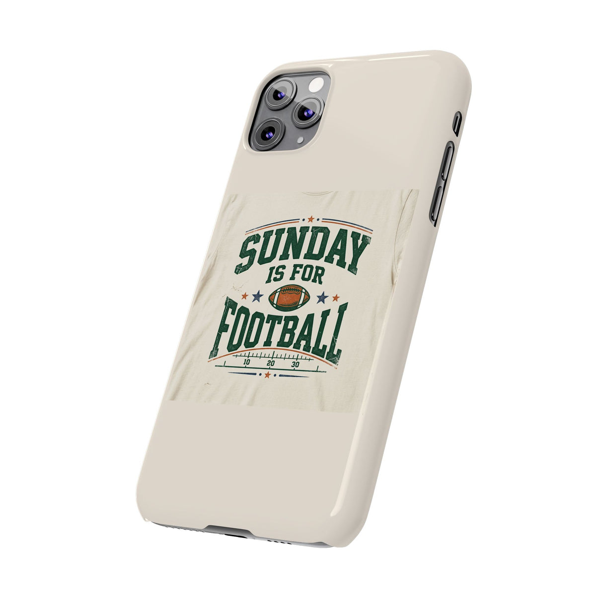 Slim Phone Case — "Sunday Is For Football" Vintage Football Fan Design
