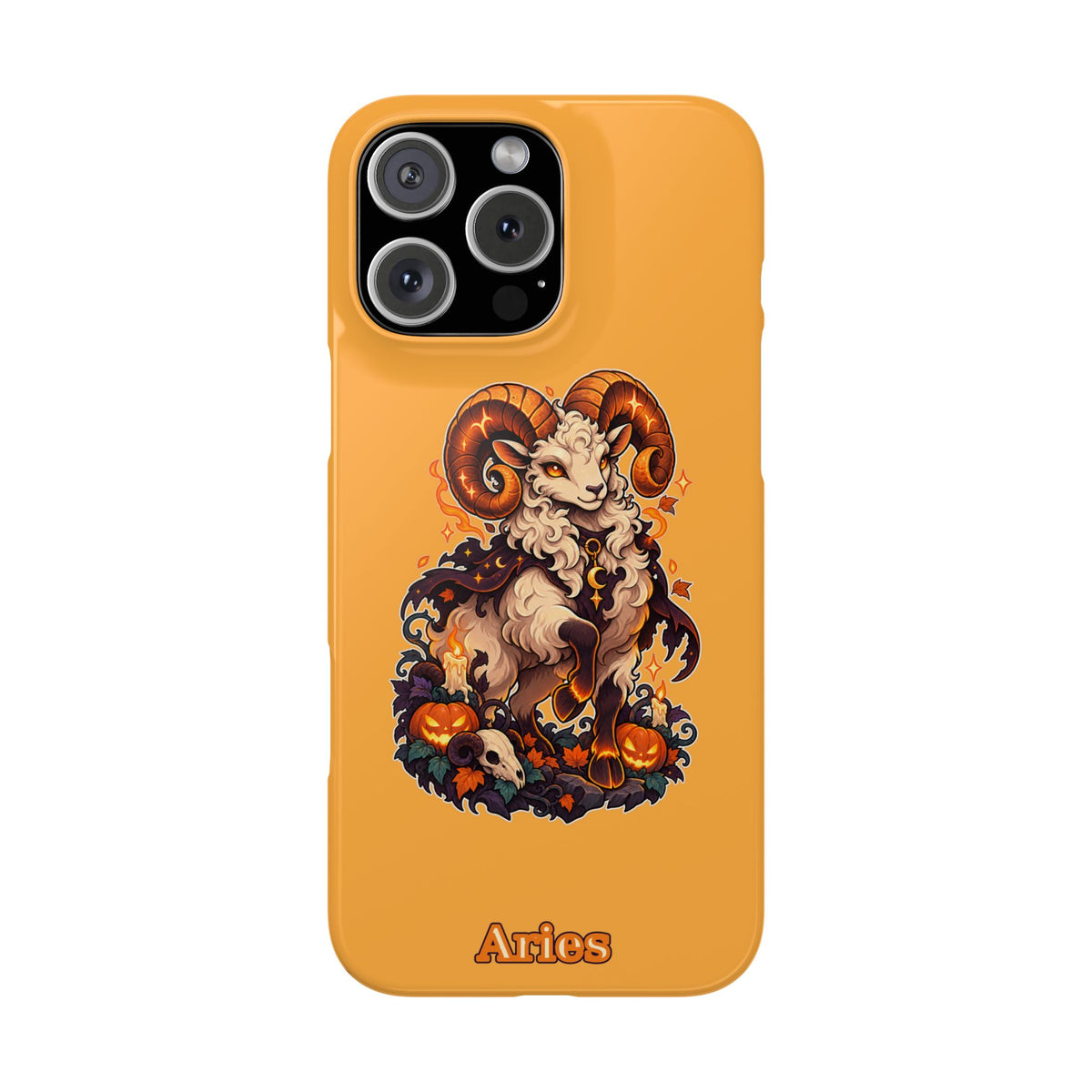 Aries Halloween Slim Phone Case — Ram Pumpkin Zodiac Phone Case