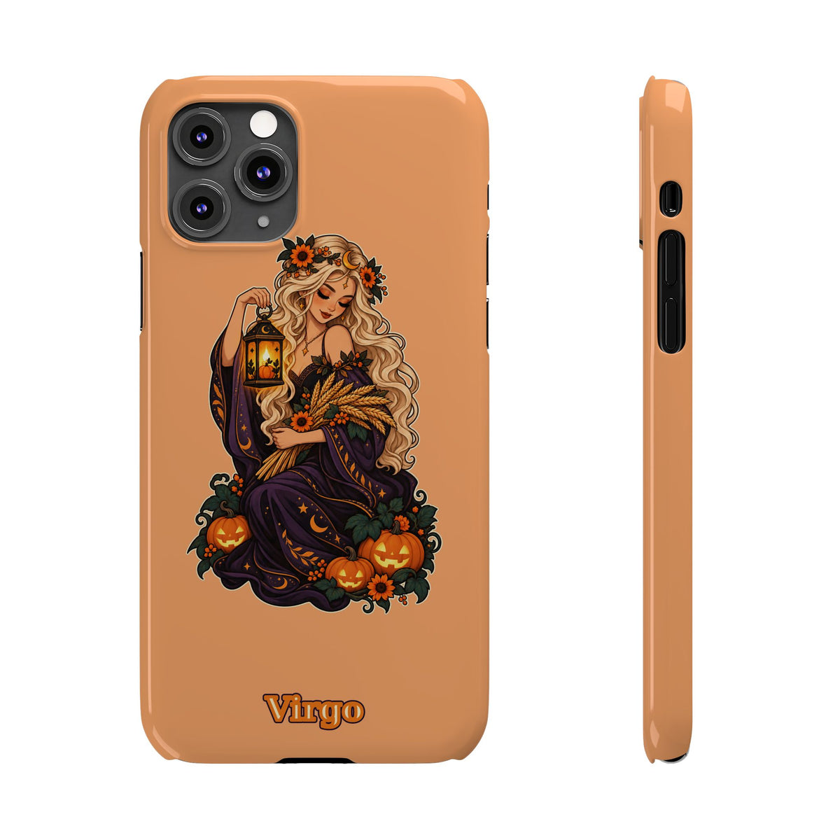Virgo Zodiac Slim Phone Case — Autumn Harvest Witch Design