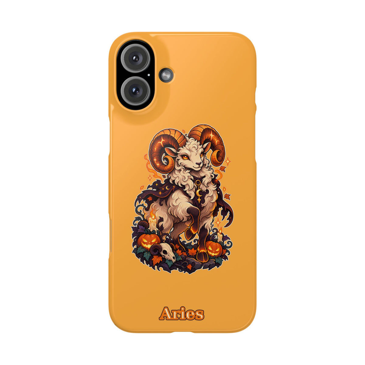 Aries Halloween Slim Phone Case — Ram Pumpkin Zodiac Phone Case