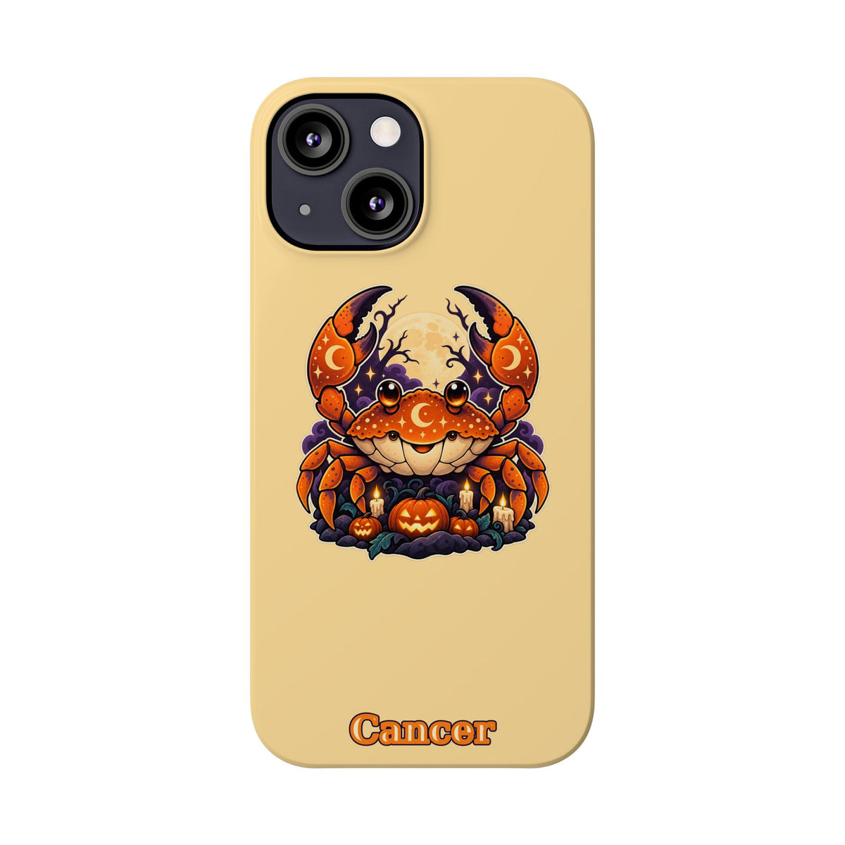 Cancer Zodiac Slim Phone Case — Halloween Pumpkin Crab