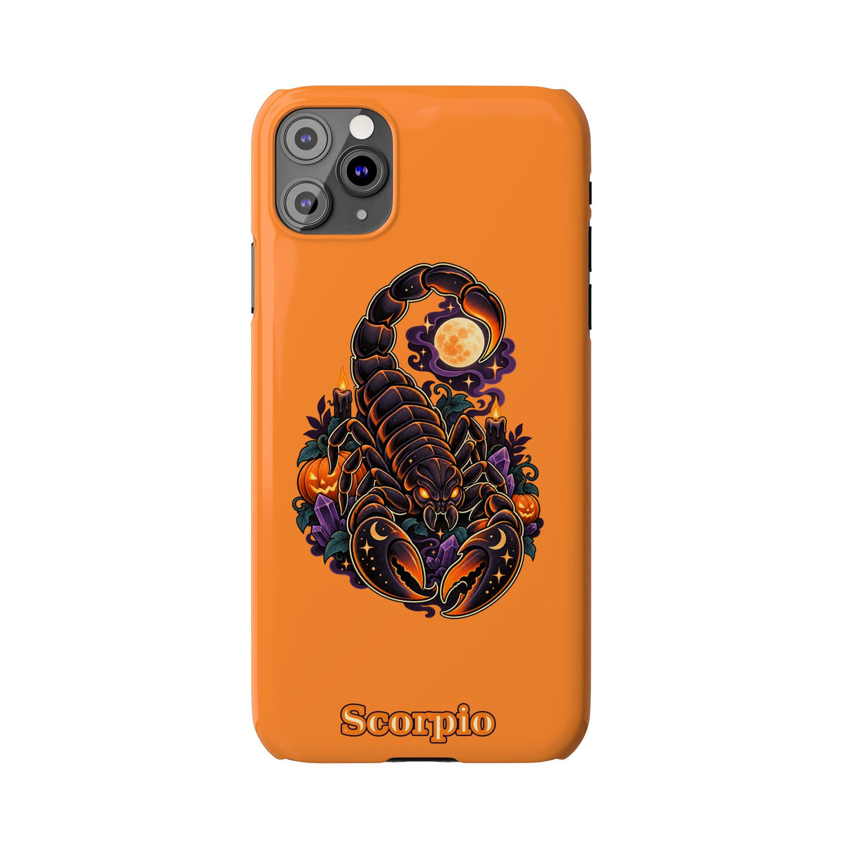 Scorpio Halloween Slim Phone Case — Orange Zodiac Scorpion Design