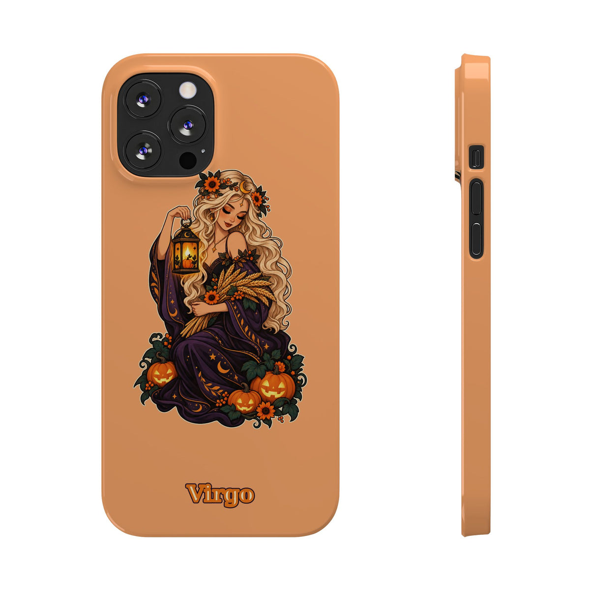 Virgo Zodiac Slim Phone Case — Autumn Harvest Witch Design