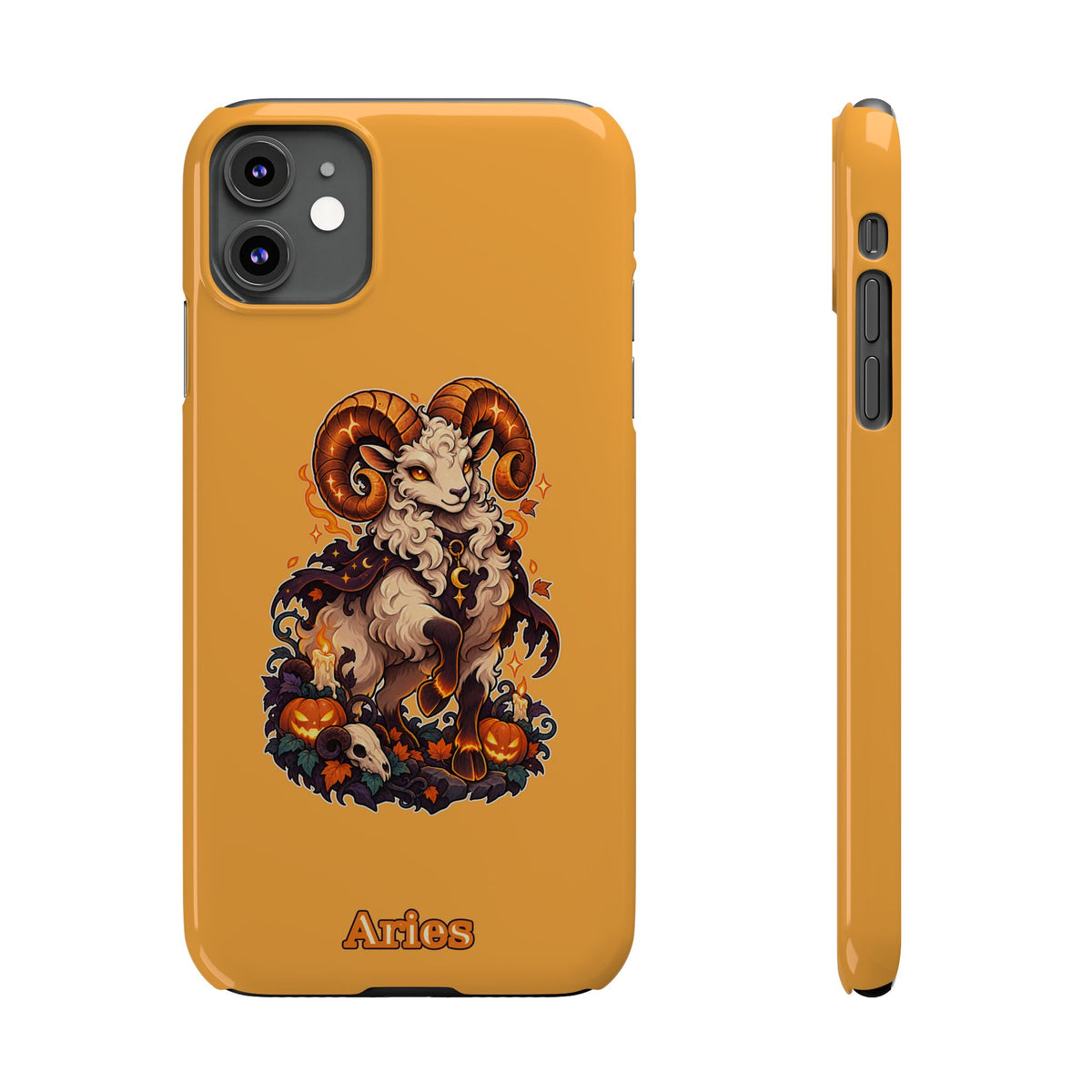 Aries Halloween Slim Phone Case — Ram Pumpkin Zodiac Phone Case