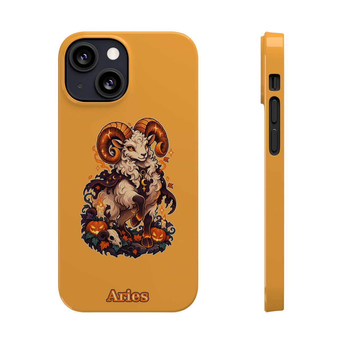 Aries Halloween Slim Phone Case — Ram Pumpkin Zodiac Phone Case