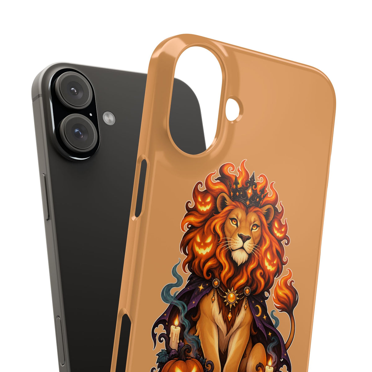 Leo Zodiac Slim Phone Case — Halloween Lion Astrology Design