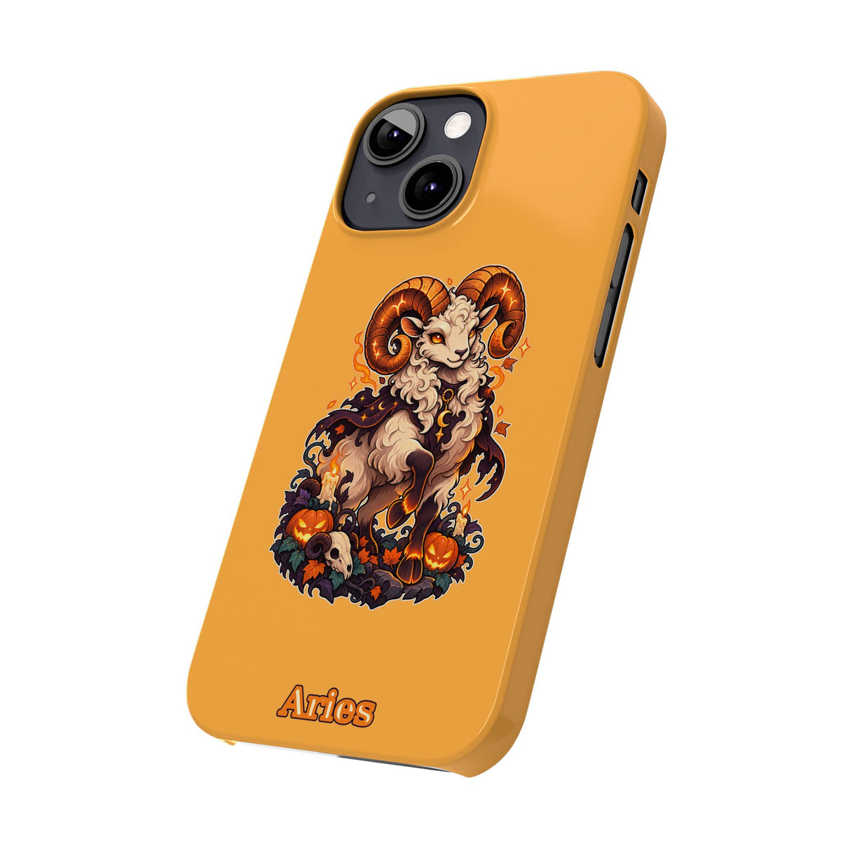 Aries Halloween Slim Phone Case — Ram Pumpkin Zodiac Phone Case