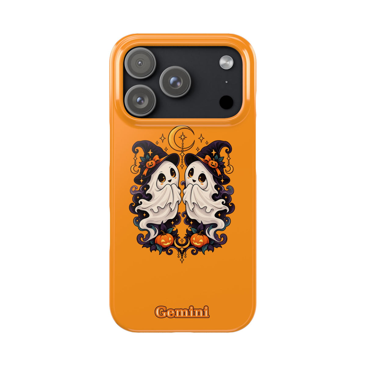 Gemini Halloween Slim Phone Case — Cute Twin Ghost Zodiac Design