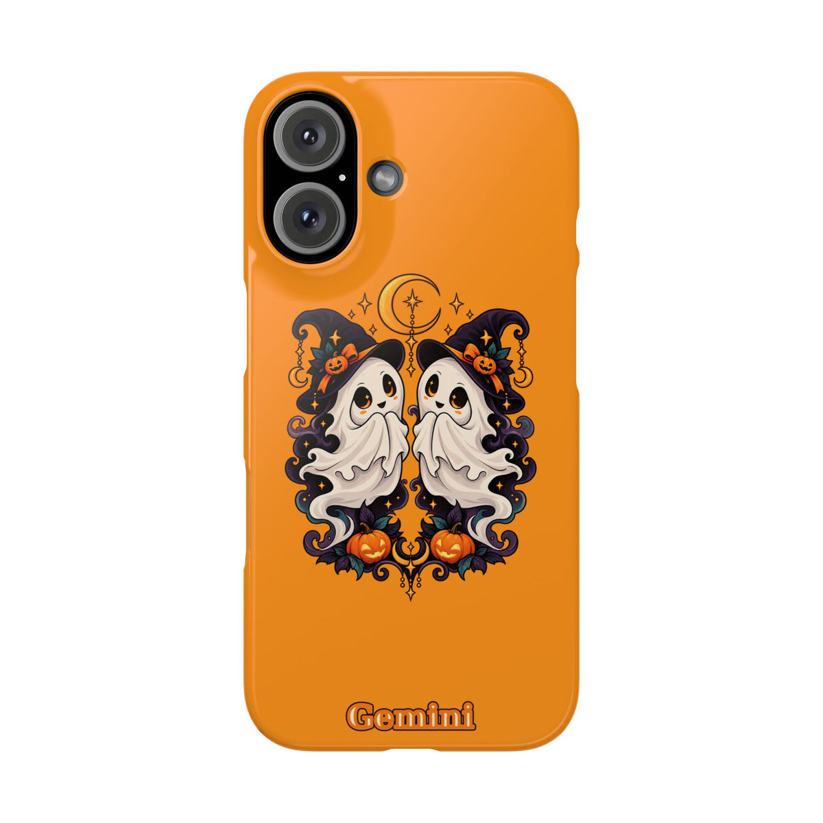 Gemini Halloween Slim Phone Case — Cute Twin Ghost Zodiac Design