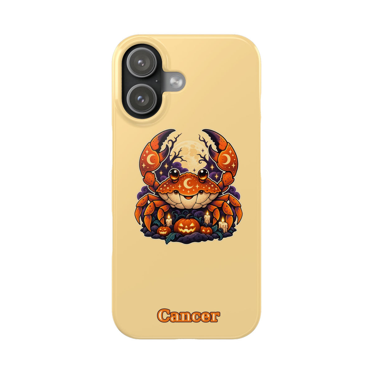 Cancer Zodiac Slim Phone Case — Halloween Pumpkin Crab