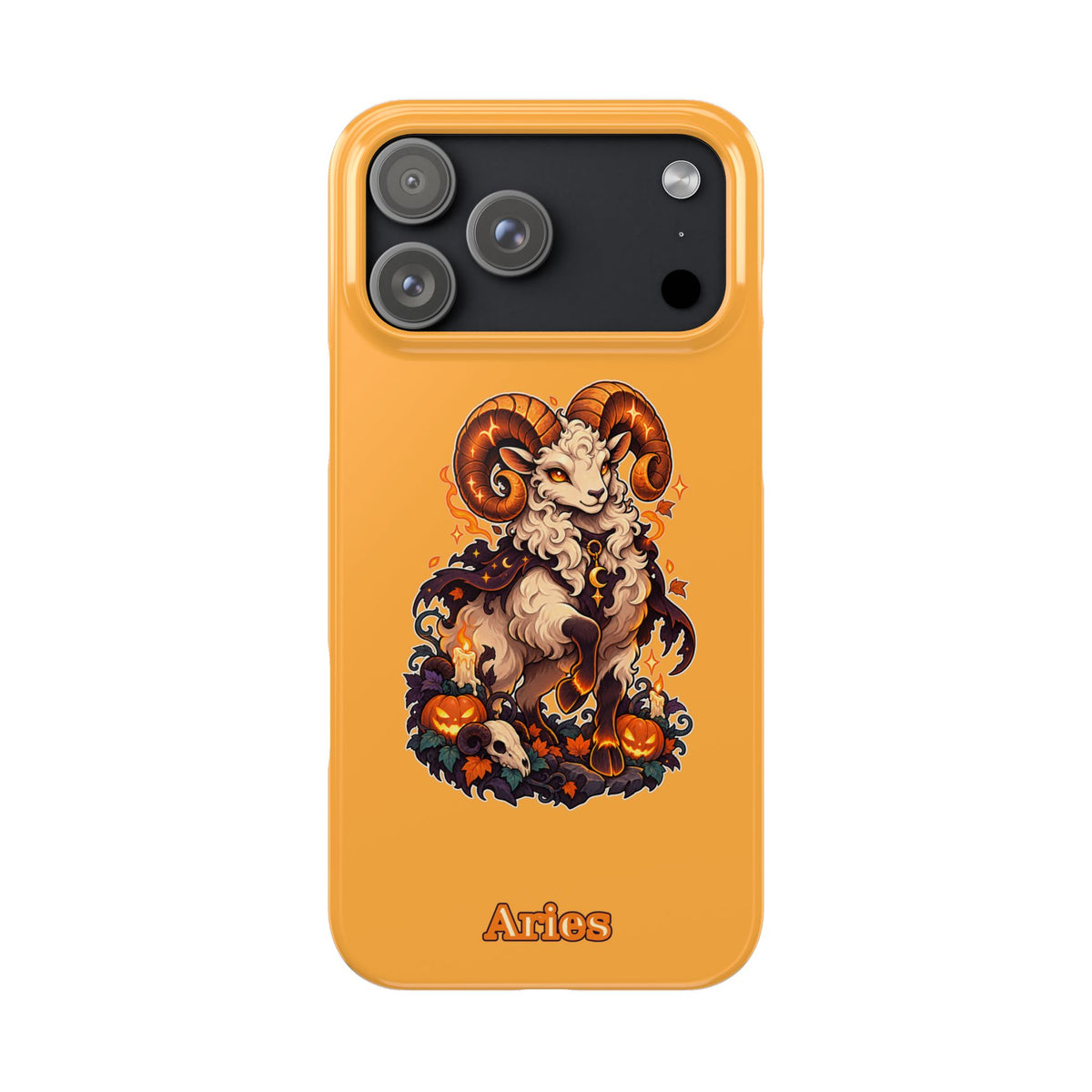 Aries Halloween Slim Phone Case — Ram Pumpkin Zodiac Phone Case