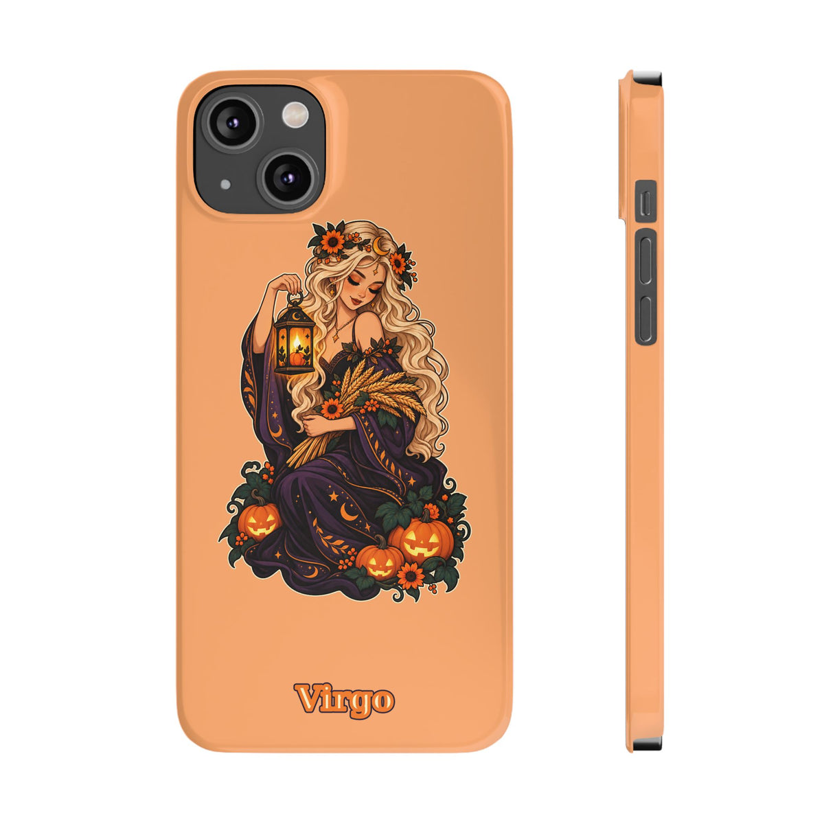 Virgo Zodiac Slim Phone Case — Autumn Harvest Witch Design