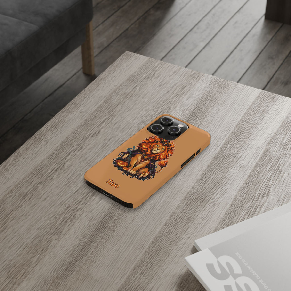 Leo Zodiac Slim Phone Case — Halloween Lion Astrology Design