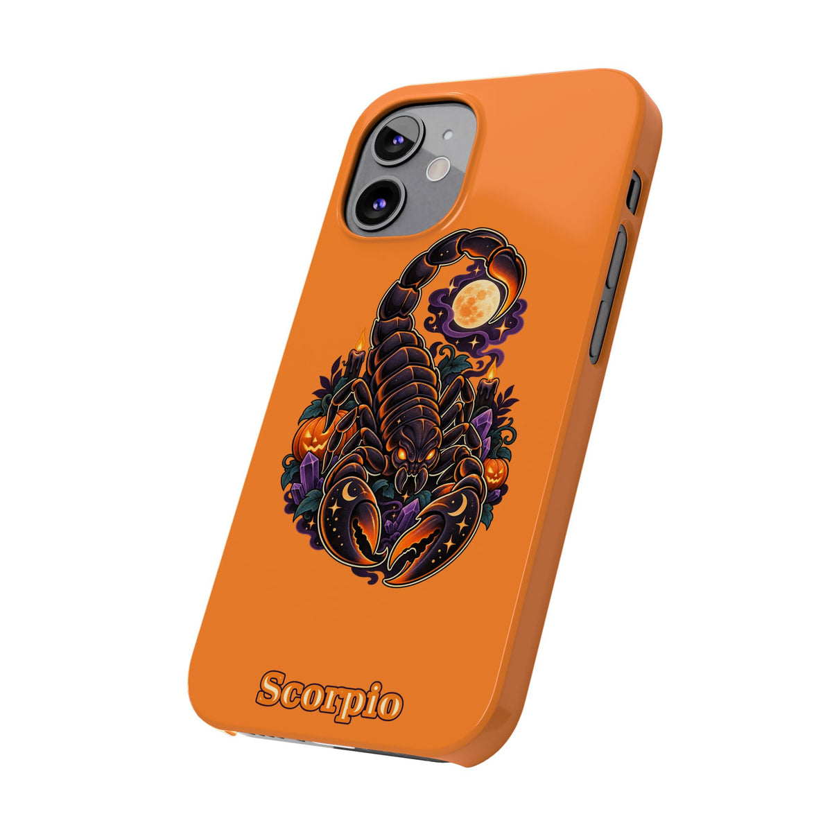 Scorpio Slim Phone Case – Halloween Orange Scorpion Zodiac Design