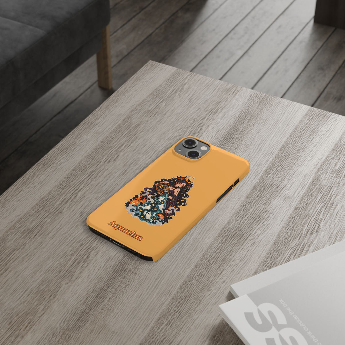 Aquarius Zodiac Slim Phone Case — Water-Bearer Halloween Astrology Design