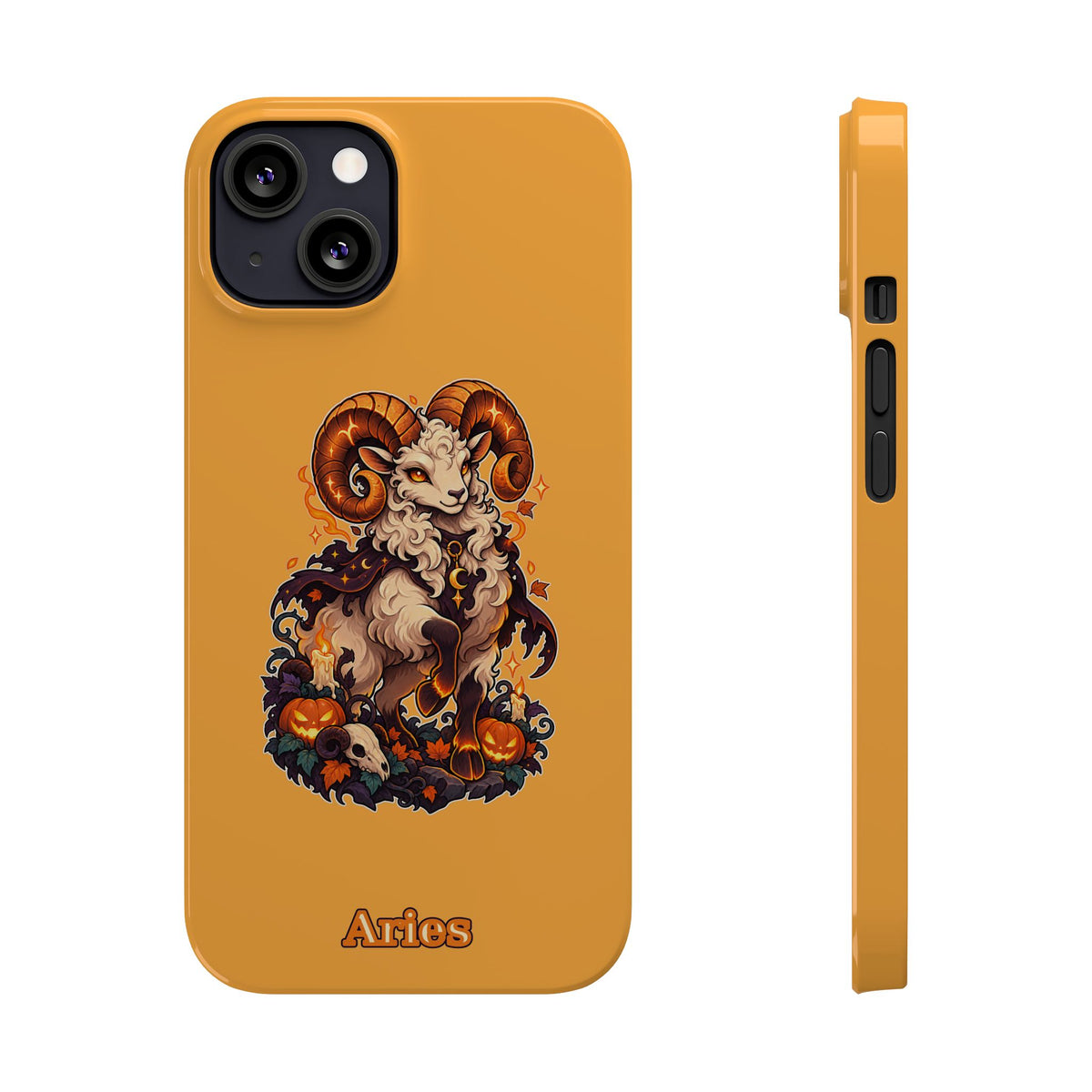 Aries Halloween Slim Phone Case — Ram Pumpkin Zodiac Phone Case