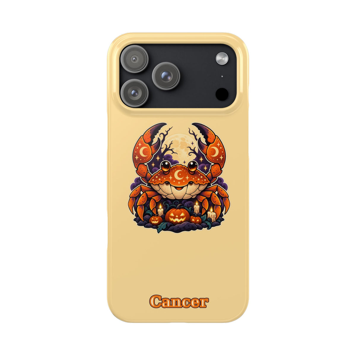 Cancer Zodiac Slim Phone Case — Halloween Pumpkin Crab