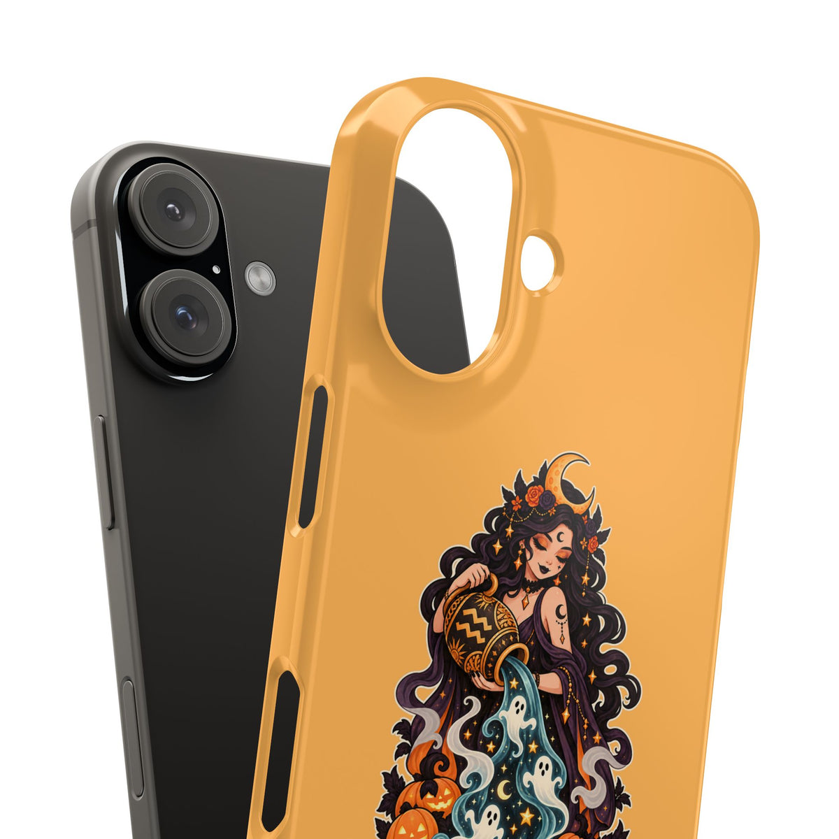 Aquarius Zodiac Slim Phone Case — Water-Bearer Halloween Astrology Design