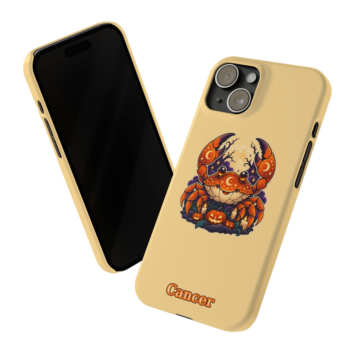 Cancer Zodiac Slim Phone Case — Halloween Pumpkin Crab