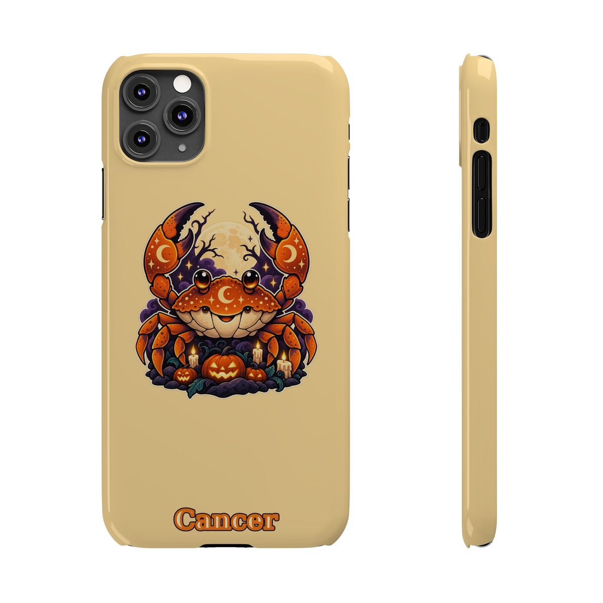Cancer Zodiac Slim Phone Case — Halloween Pumpkin Crab