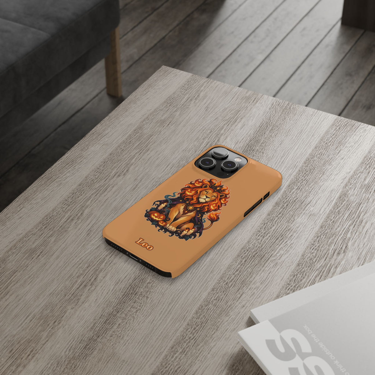 Leo Zodiac Slim Phone Case — Halloween Lion Astrology Design