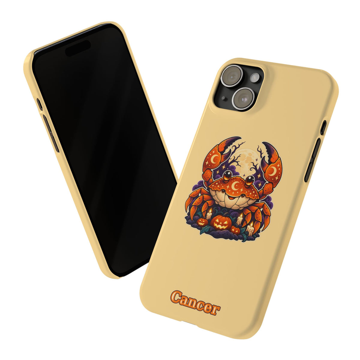 Cancer Zodiac Slim Phone Case — Halloween Pumpkin Crab