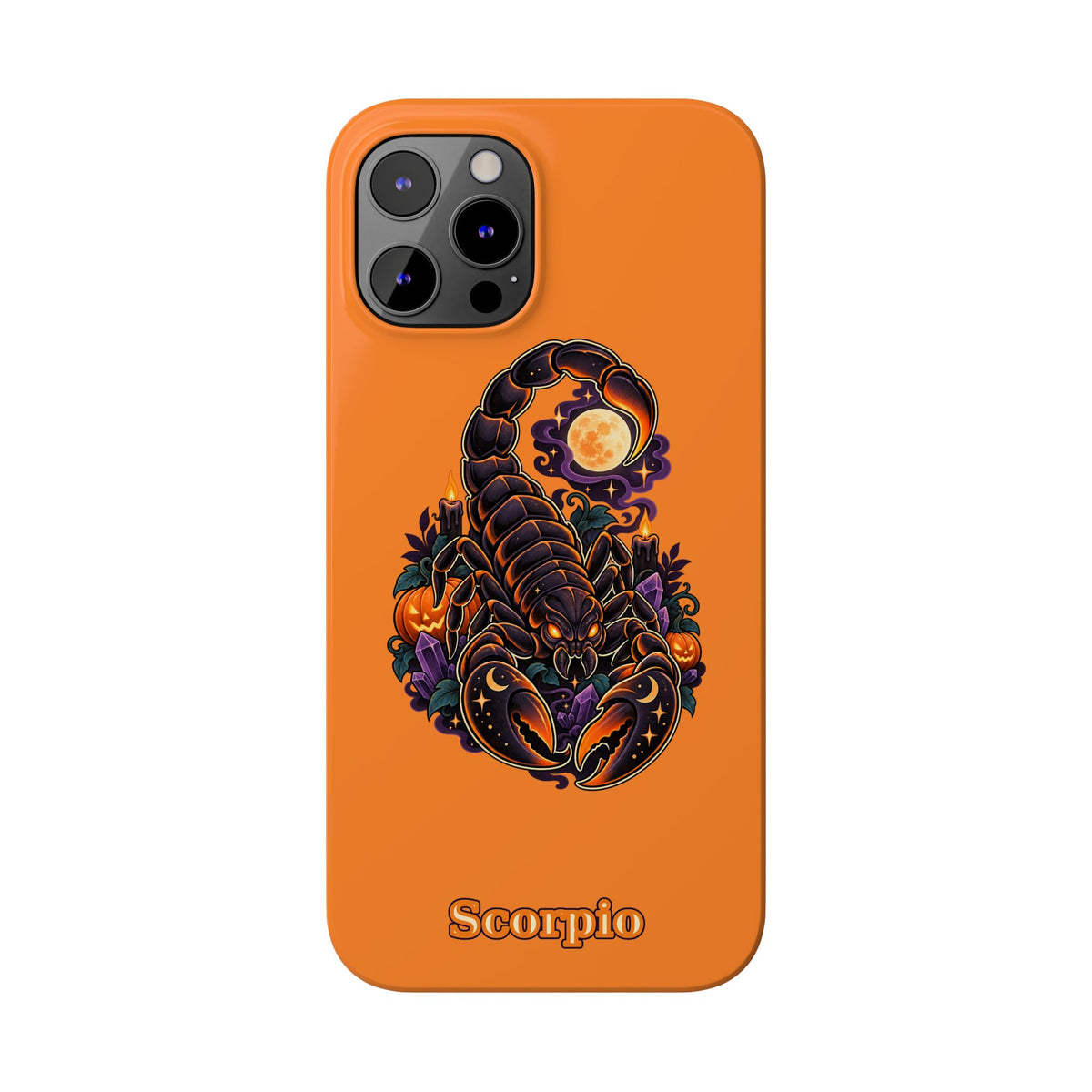 Scorpio Slim Phone Case – Halloween Orange Scorpion Zodiac Design