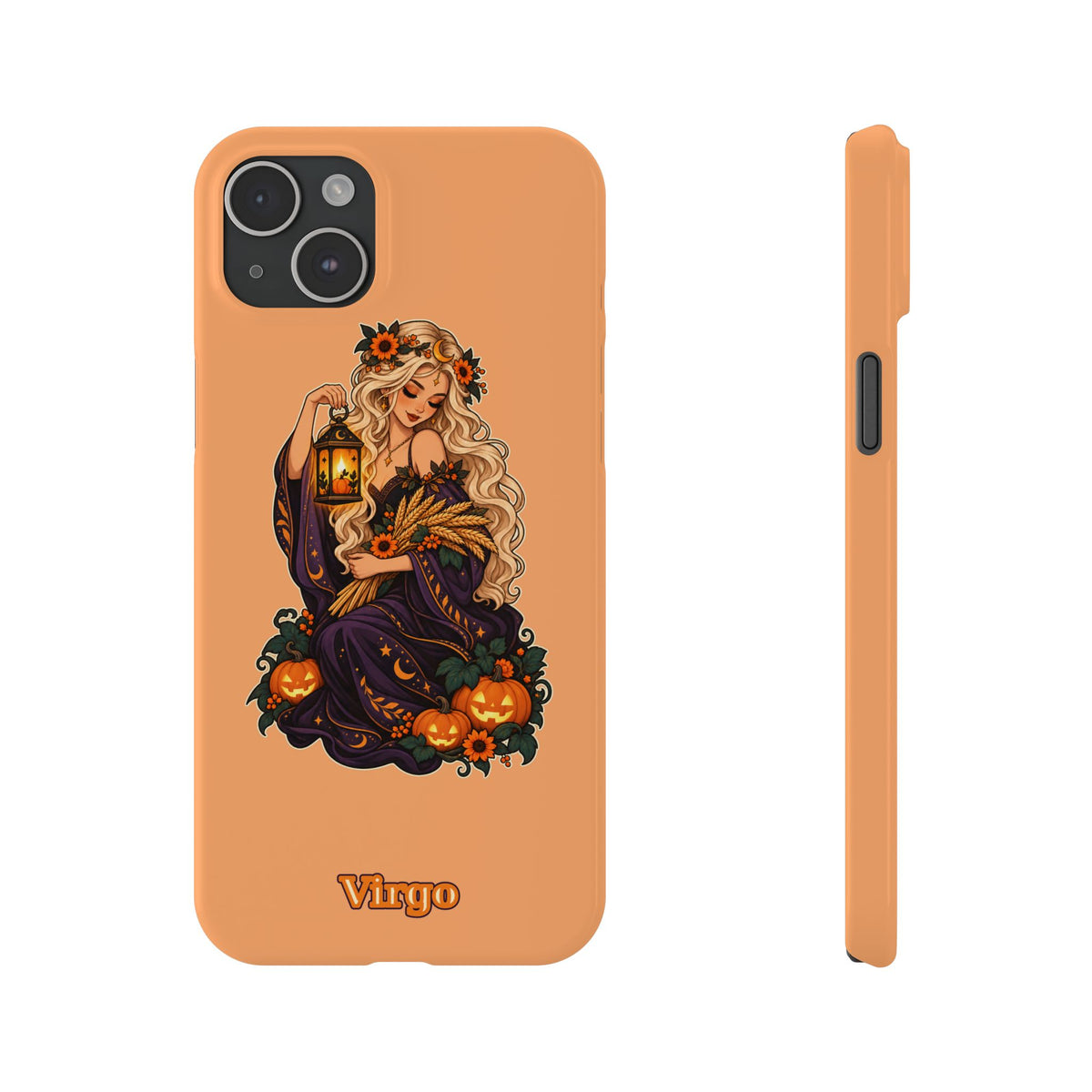 Virgo Zodiac Slim Phone Case — Autumn Harvest Witch Design