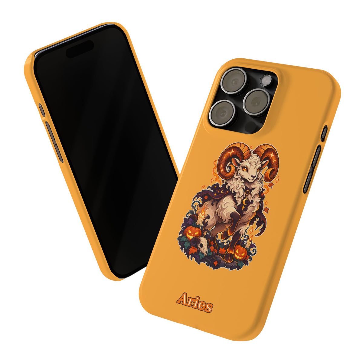 Aries Halloween Slim Phone Case — Ram Pumpkin Zodiac Phone Case