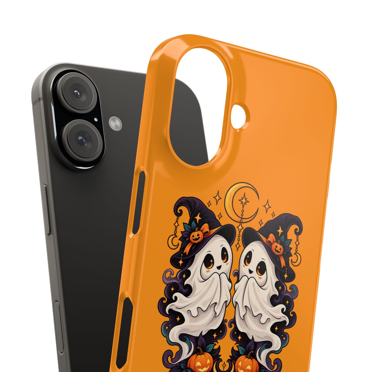 Gemini Halloween Slim Phone Case — Cute Twin Ghost Zodiac Design