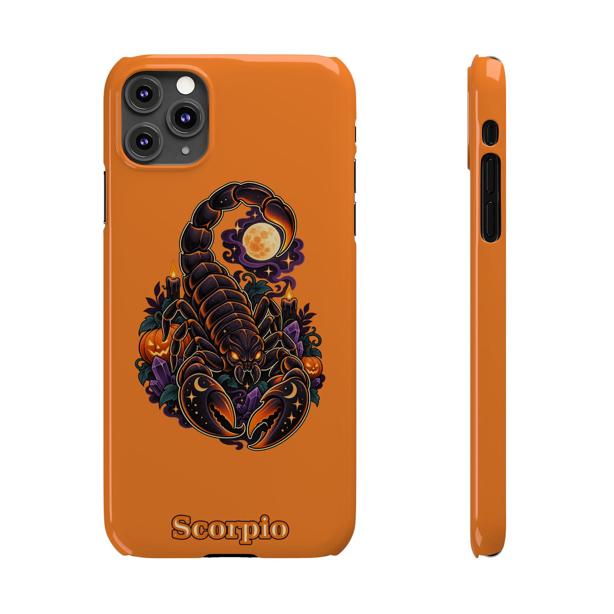 Scorpio Slim Phone Case – Halloween Orange Scorpion Zodiac Design