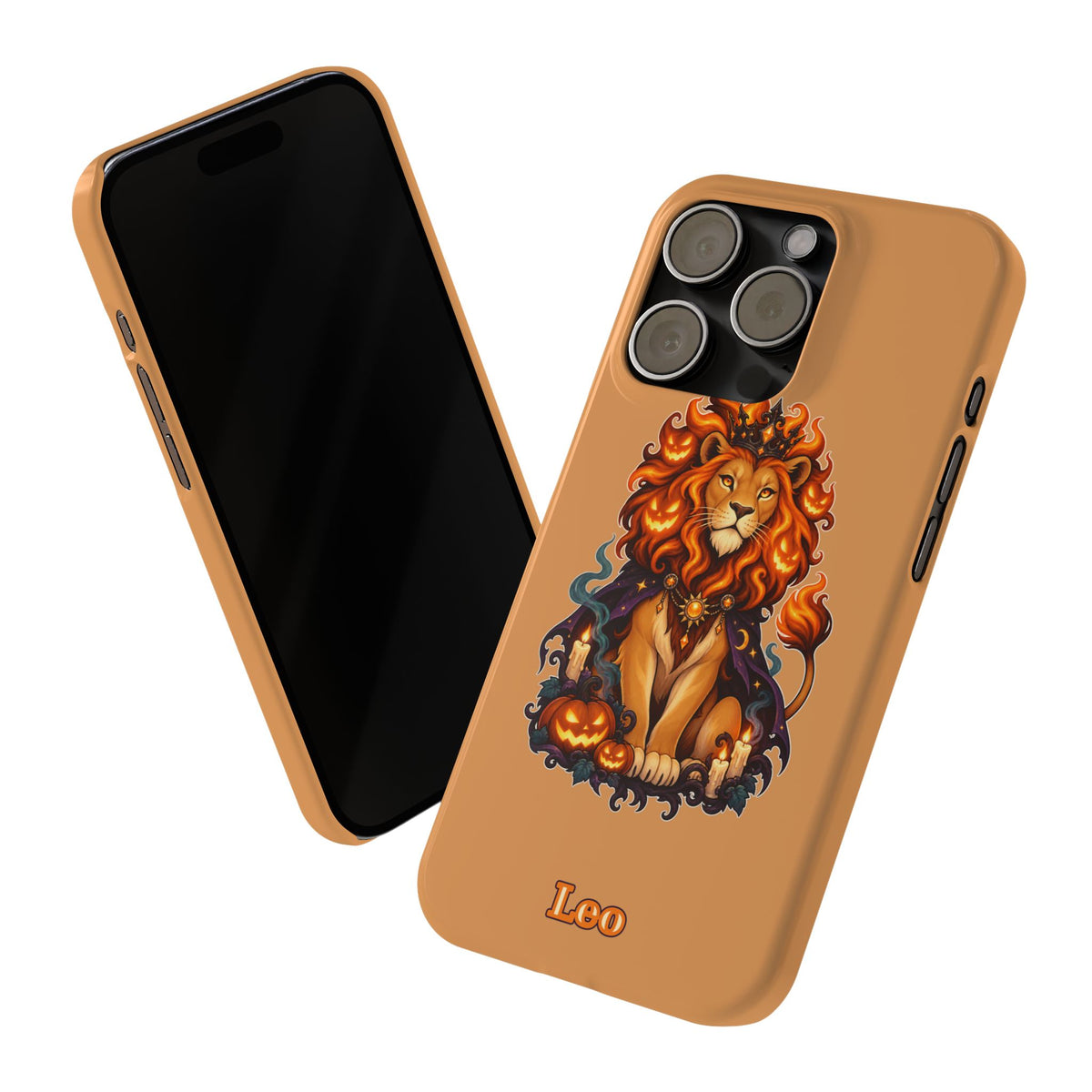 Leo Zodiac Slim Phone Case — Halloween Lion Astrology Design