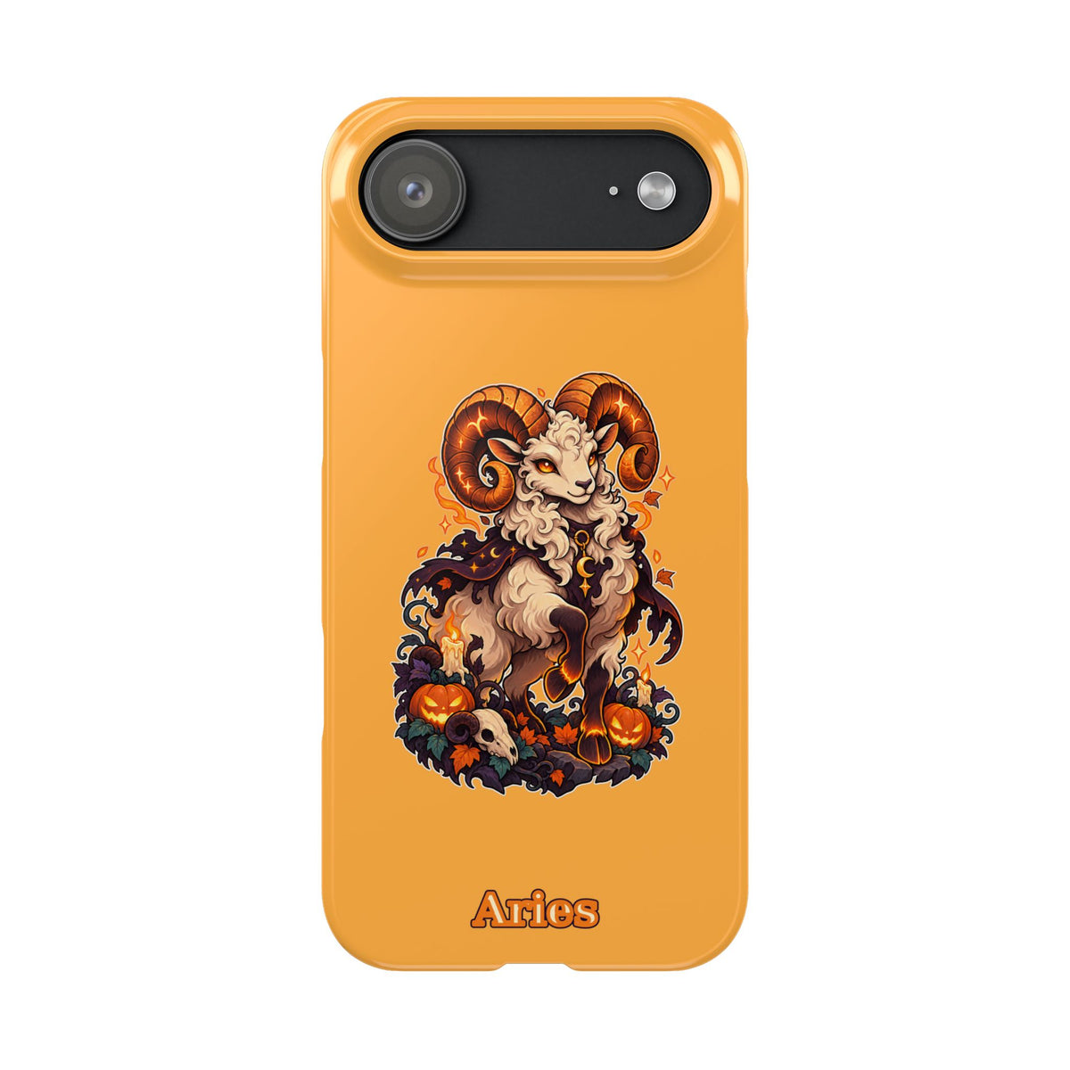 Aries Halloween Slim Phone Case — Ram Pumpkin Zodiac Phone Case