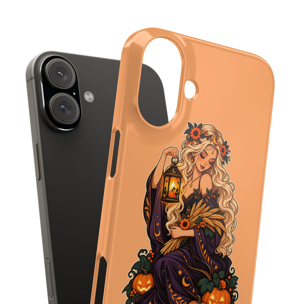 Virgo Zodiac Slim Phone Case — Autumn Harvest Witch Design