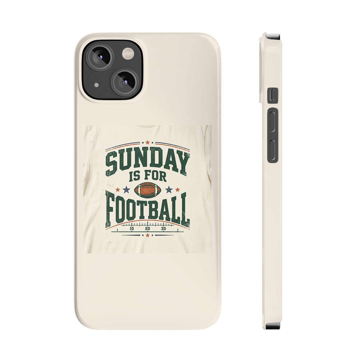 Slim Phone Case — "Sunday Is For Football" Vintage Football Fan Design