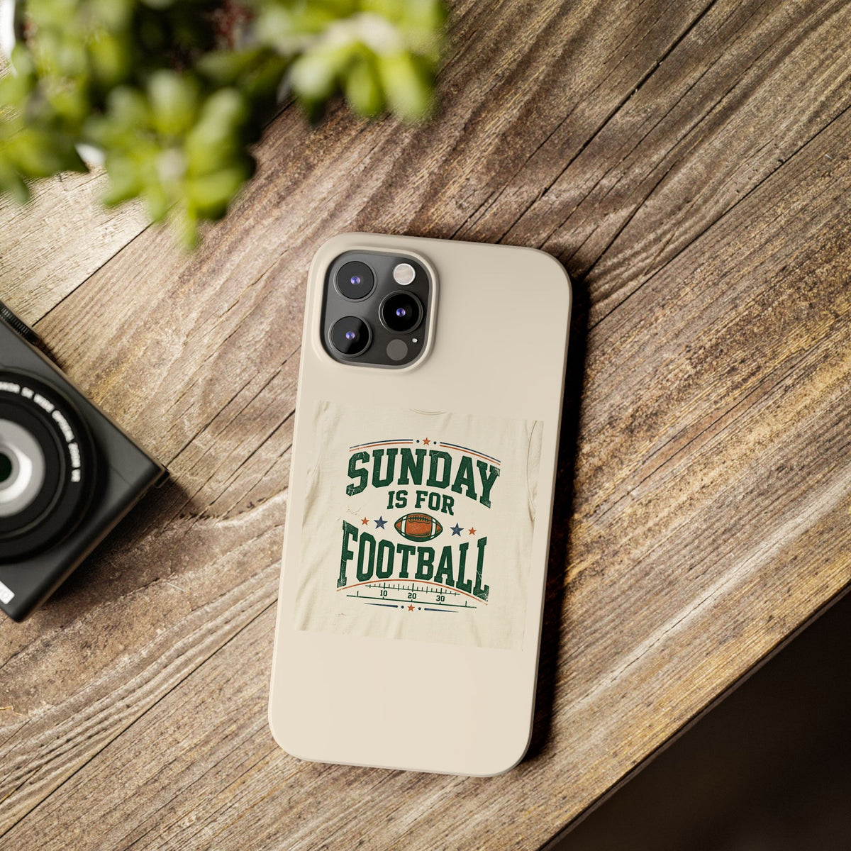 Slim Phone Case — "Sunday Is For Football" Vintage Football Fan Design