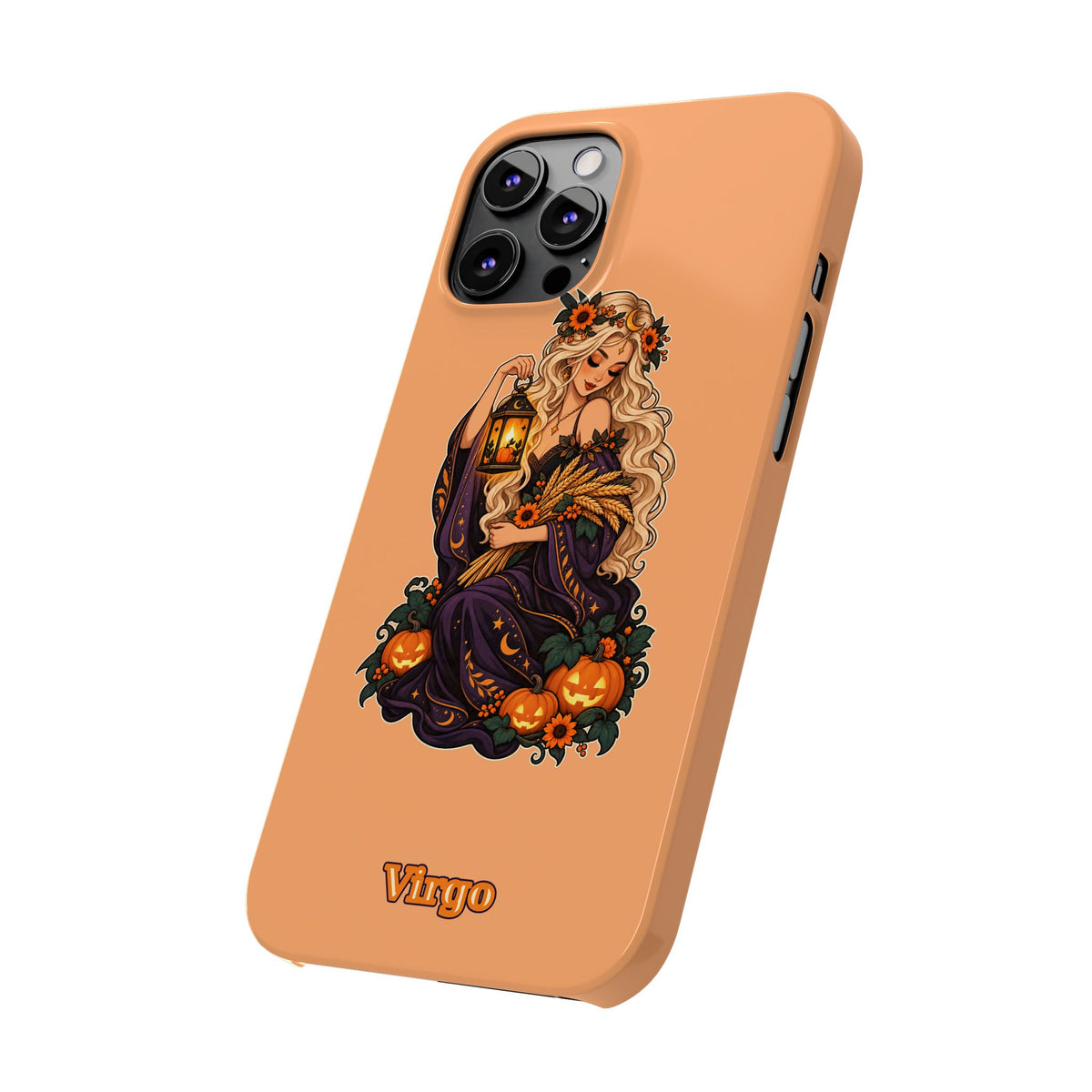 Virgo Zodiac Slim Phone Case — Autumn Harvest Witch Design