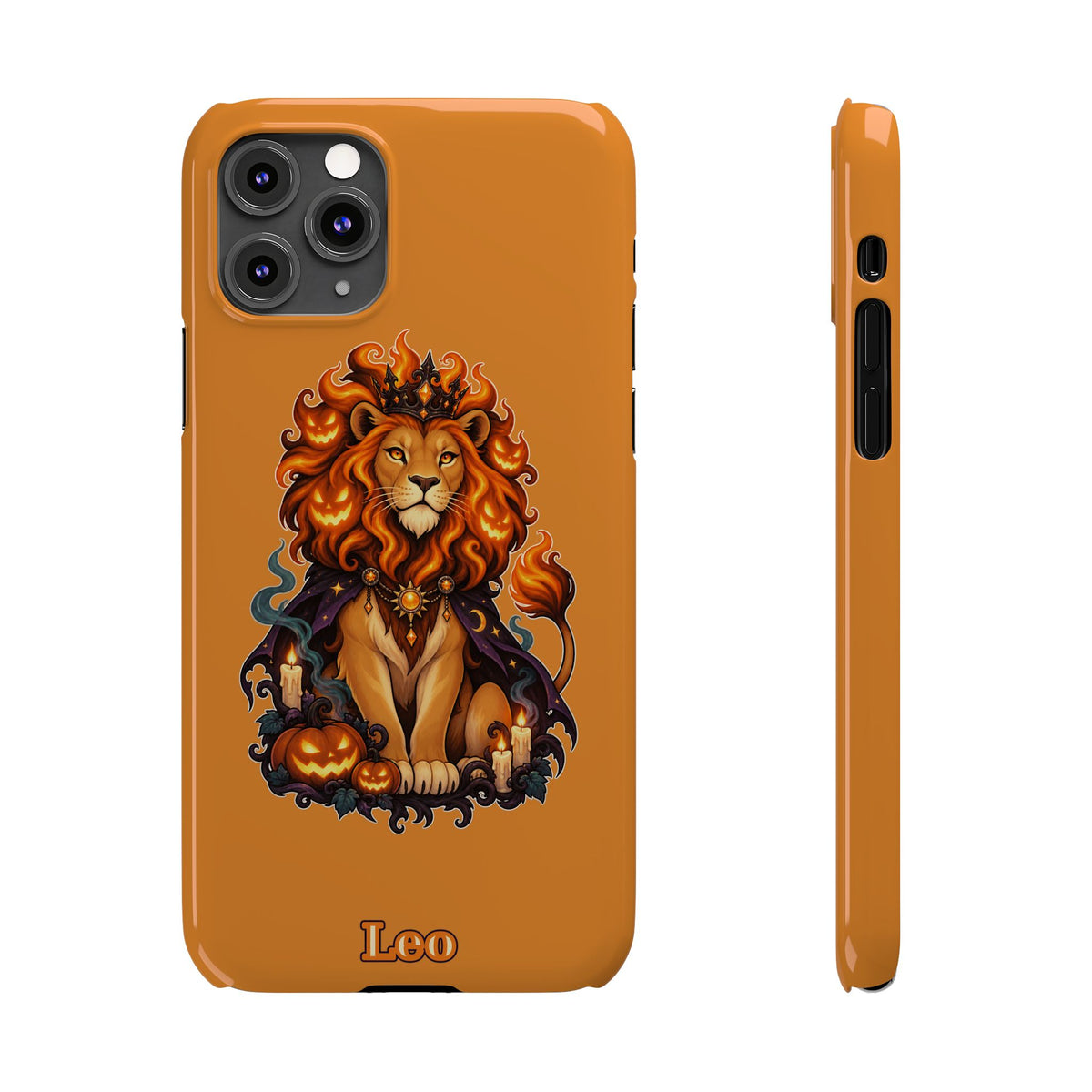 Leo Halloween Slim Phone Case — Orange Zodiac Lion Phone Cover