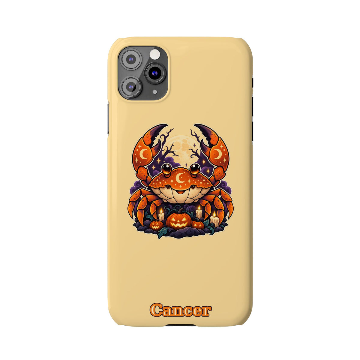 Cancer Zodiac Slim Phone Case — Halloween Pumpkin Crab