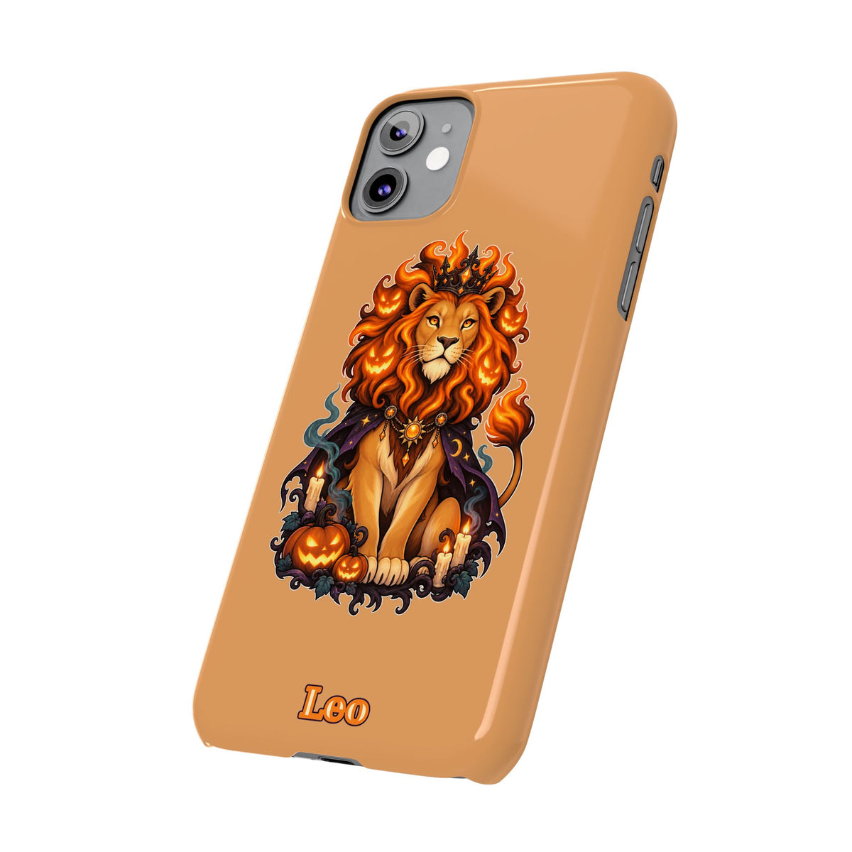 Leo Zodiac Slim Phone Case — Halloween Lion Astrology Design