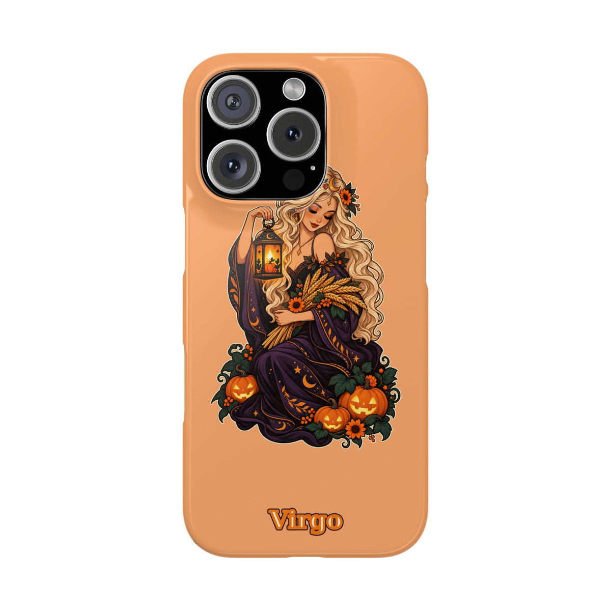 Virgo Zodiac Slim Phone Case — Autumn Harvest Witch Design