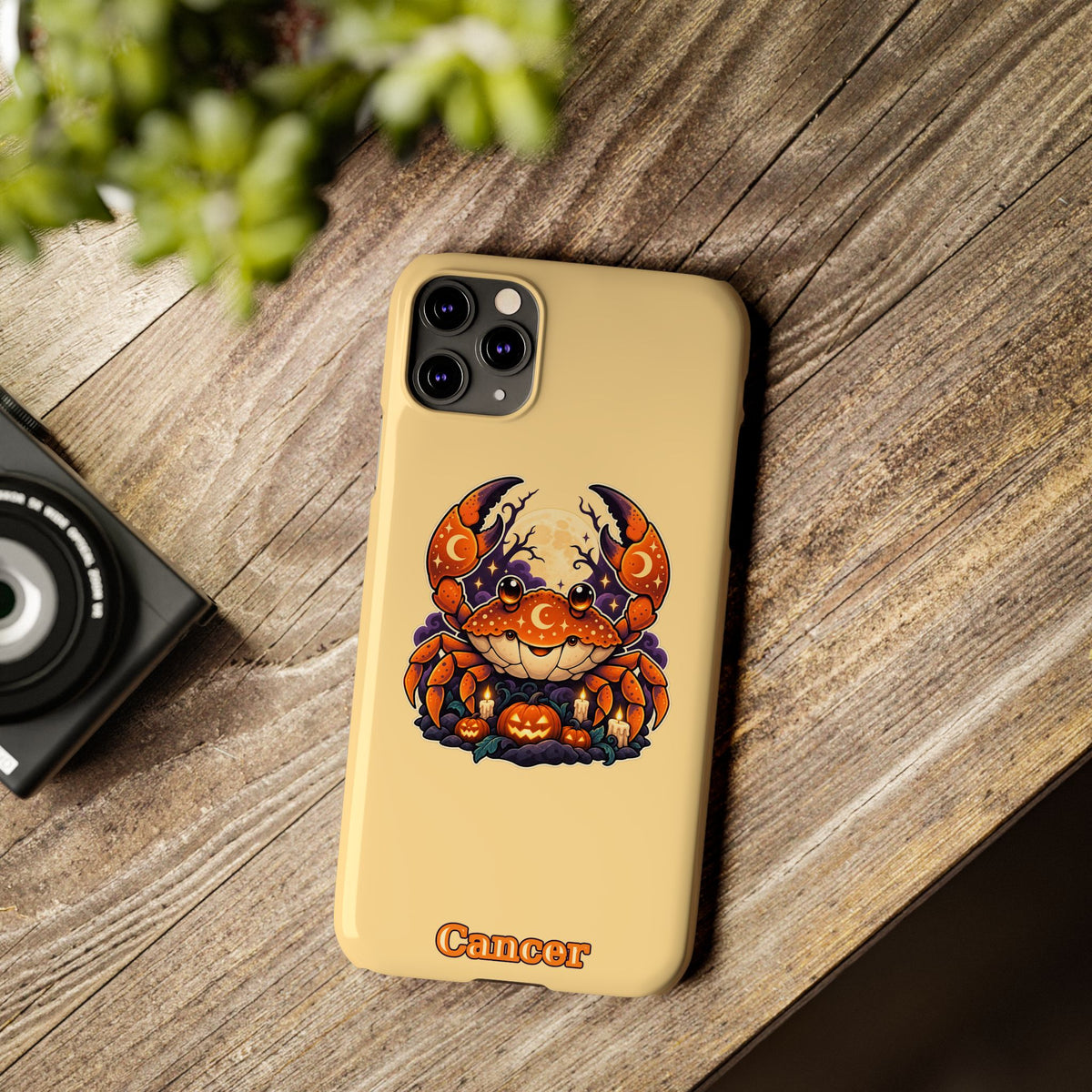 Cancer Zodiac Slim Phone Case — Halloween Pumpkin Crab